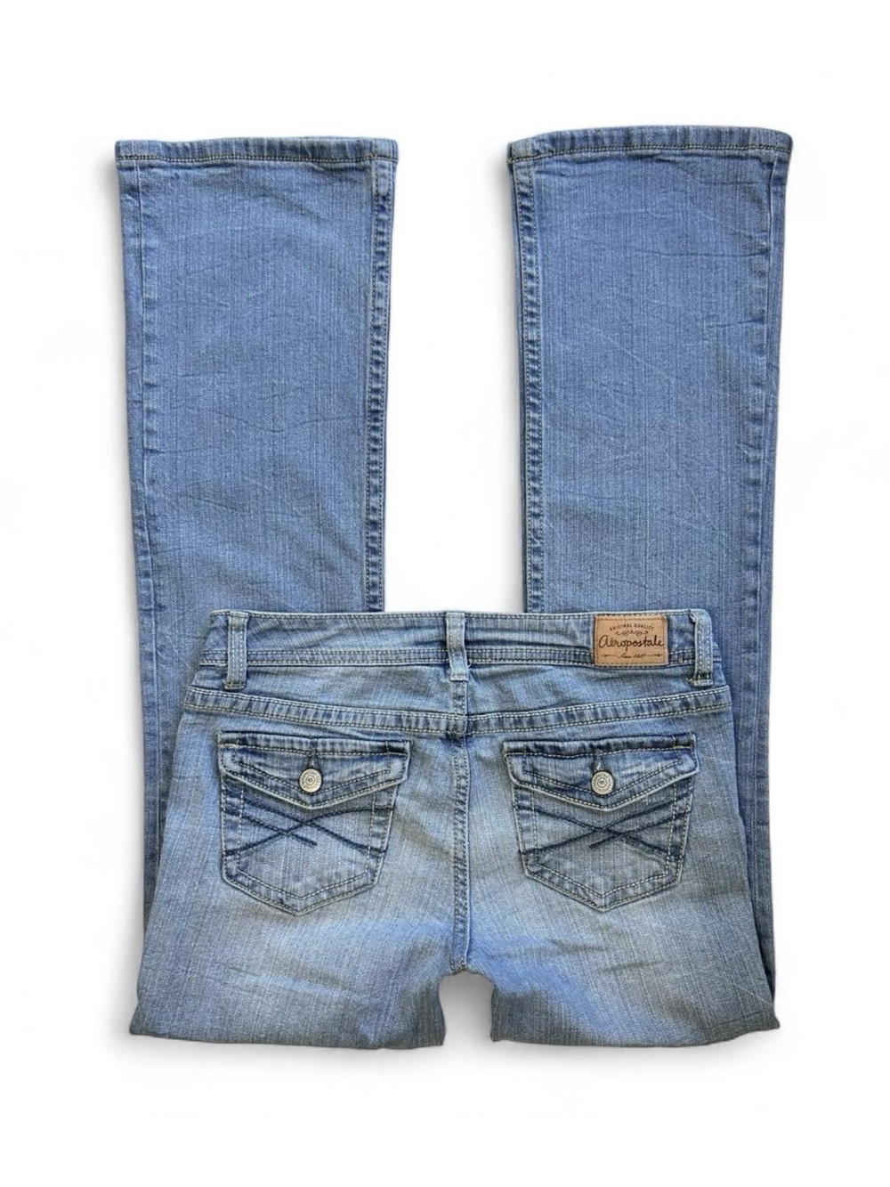 Y2K 2013 Aeropostale Low Rise Boot Cut Jeans, Short/Petite Length